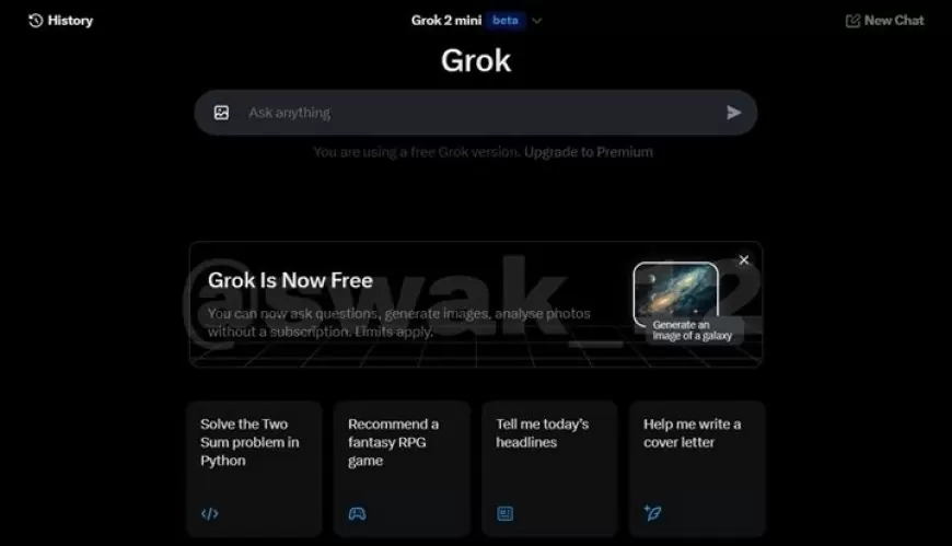 Grok’un Ücretsiz Sürümü Geliyor